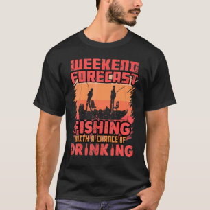 Camiseta Ropa de pesca para hombres bebiendo cerveza Desi