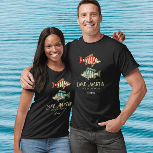 Camiseta Ropa de pescado acuático del lago Martin Alabama