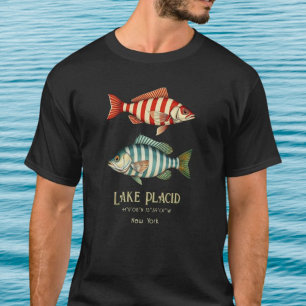 Camiseta Ropa de pescado acuático Lake Placid Nueva York