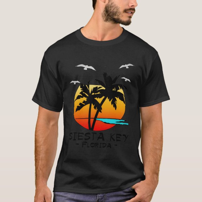 Camiseta Ropa de playa tropical de Siesta Key Florida (Anverso)