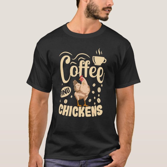 Camiseta Ropa de pollo adicto al café para dueño de pollo 1 (Anverso)