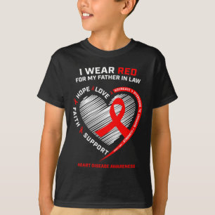 Camiseta Ropa de regalo Papá Rojo Suegro Enfermedad del cor