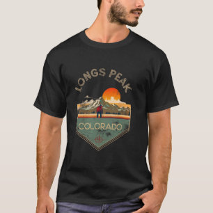Camiseta Ropa de senderismo retro vintage Longs Peak Longs