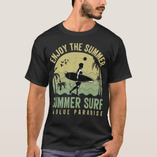 Camiseta Ropa de surf paraíso de verano