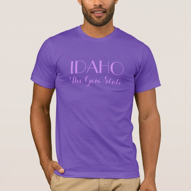 Camiseta Ropa de texto de IDAHO personalizado (Anverso)