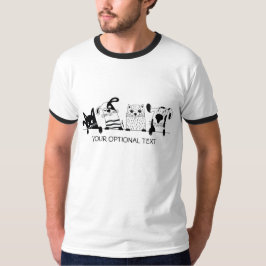 Camiseta Ropa de texto personalizado de gatos y perros