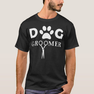 Camiseta Ropa de trabajo divertida Mascota Grooming Perro G