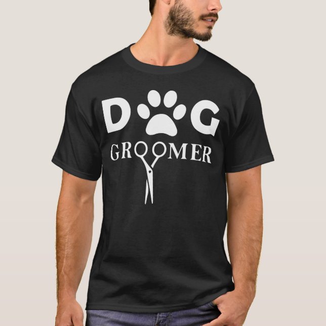 Camiseta Ropa de trabajo divertida Mascota Grooming Perro G (Anverso)