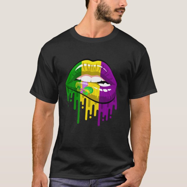 Camiseta Ropa De Vestimenta Fleur De Lis Mardi Gras (Anverso)