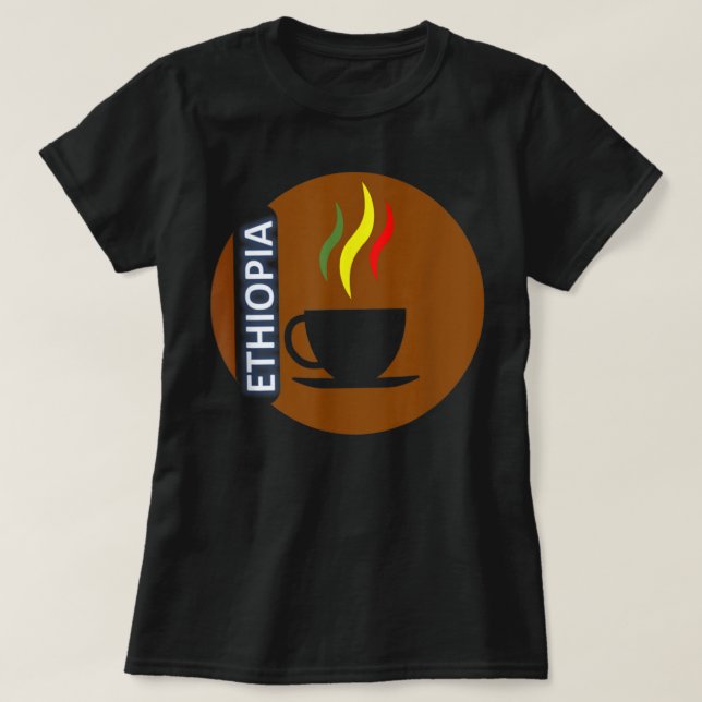 Camiseta Ropa de vestir etíope Café (Diseño del anverso)