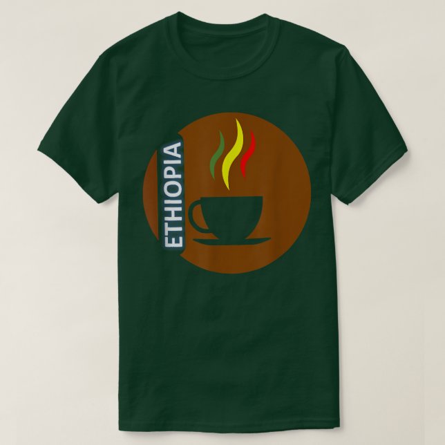 Camiseta Ropa de vestir etíope Café (Diseño del anverso)