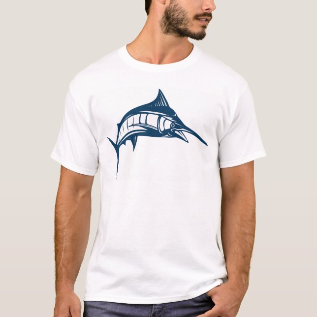 Camiseta Ropa del adorno de los peces espadas (Anverso)