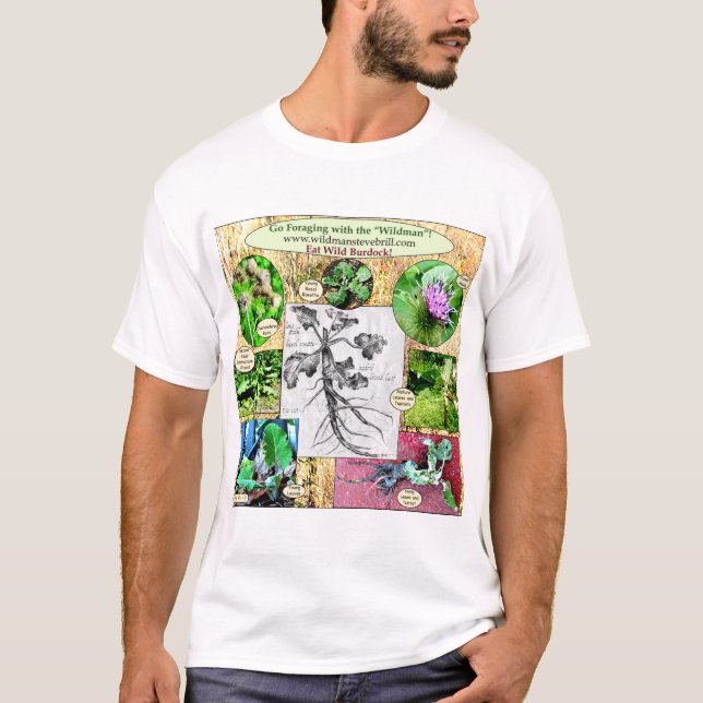 Camiseta ¡Ropa del Burdock del desgaste! (Anverso)