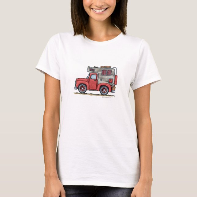 Camiseta Ropa del campista rv de la camioneta pickup (Anverso)