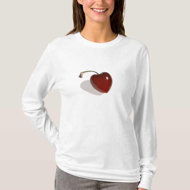 Camiseta Ropa del corazón de la cereza (Anverso)