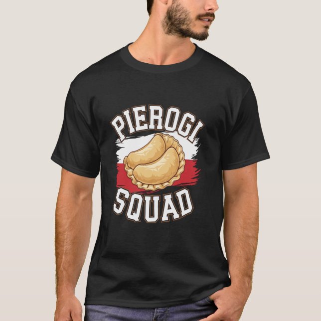 Camiseta Ropa del Equipo de Pierogi para la comida polaca P (Anverso)
