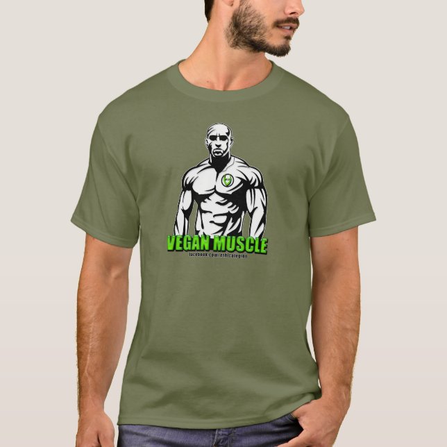 Camiseta Ropa del músculo del vegano (Anverso)