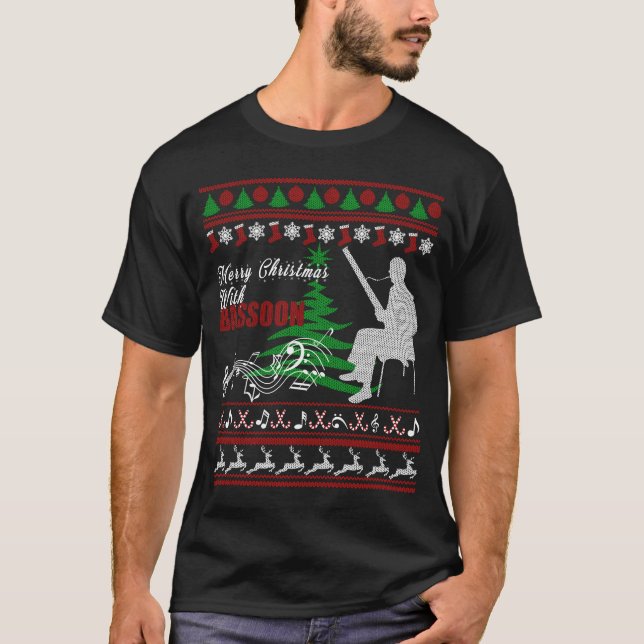 Camiseta Ropa del navidad del Bassoon (Anverso)