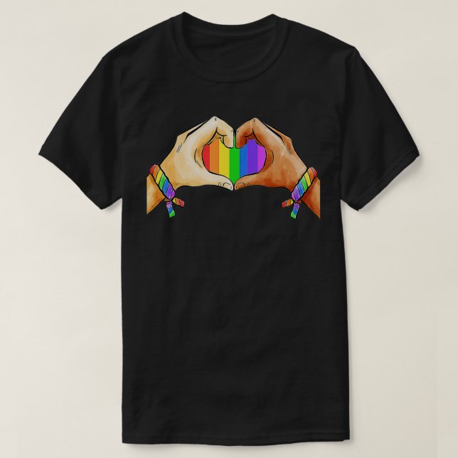 Camiseta Ropa del orgullo gay LGBT Bandera arcoiris Unidad  (Diseño del anverso)