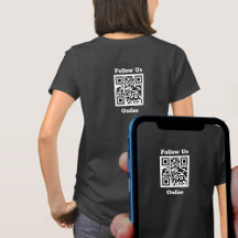 Ropa del personal. Síguenos En Línea. Código QR en