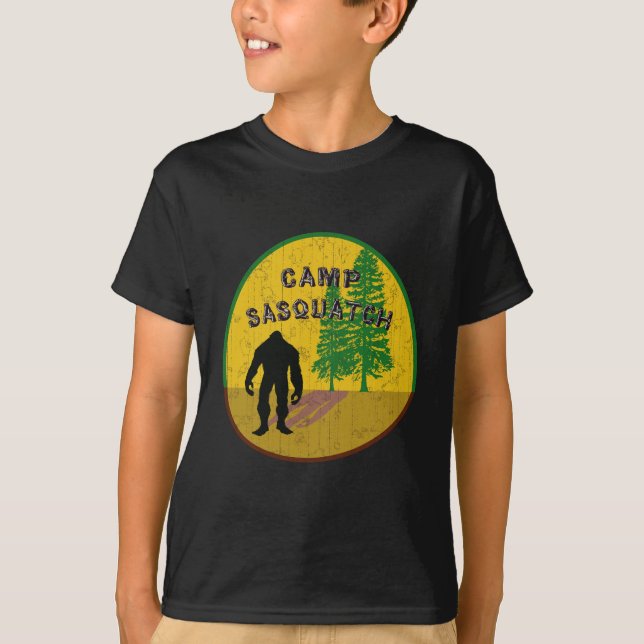 Camiseta ropa del sasquatch del campo (Anverso)