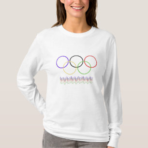 Camiseta Ropa deportiva con anillos entrelazados vibrantes