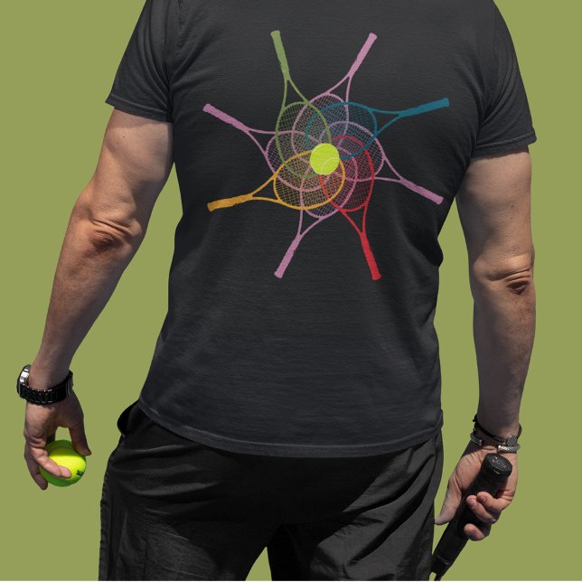 Camiseta ropa deportiva para él, raquetas de tenis (Subido por el creador)