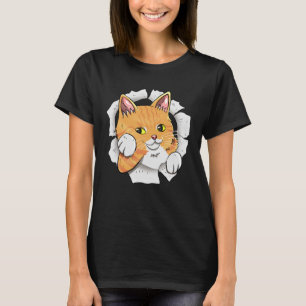 Camiseta Ropa desgarrada de gato para el gato que ama a los