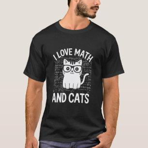 Camiseta Ropa divertida de matemáticas y gatos para profeso
