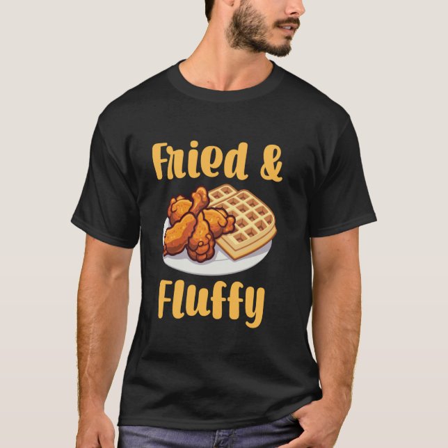 Camiseta Ropa divertida de pollo de waffle Desayuno Brunch  (Anverso)