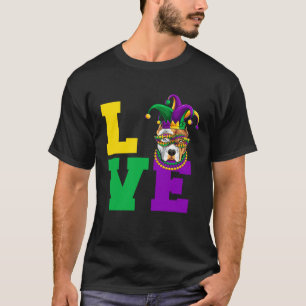 Camiseta Ropa divertida para perros de Mardi Gras Amor por