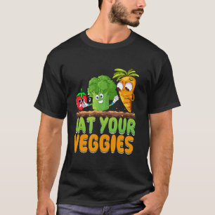 Camiseta Ropa divertida para veganos con Come tus verduras
