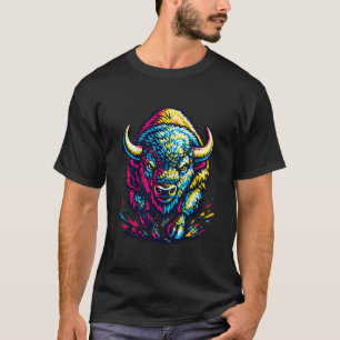 Camiseta Ropa divertida vintage de bisonte