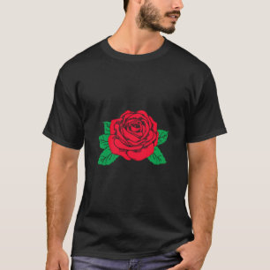 Camiseta Ropa estética de flor rosa roja Punk suave de grun