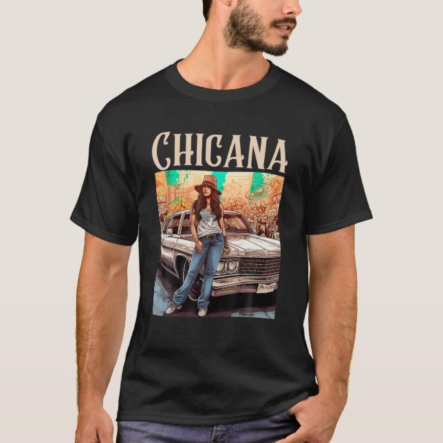 Camiseta Ropa estilo Chicana de luto Mujeres méxico-america (Anverso)
