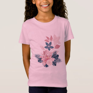 Camiseta Ropa femenina de las flores de verano