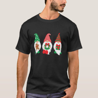 Camiseta Ropa festiva para trío de gnomos de Navidad Gnomie