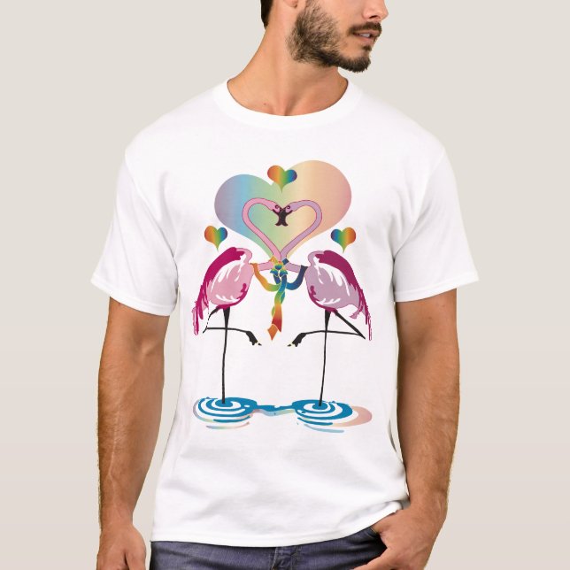 Camiseta Ropa gay de los flamencos (Anverso)