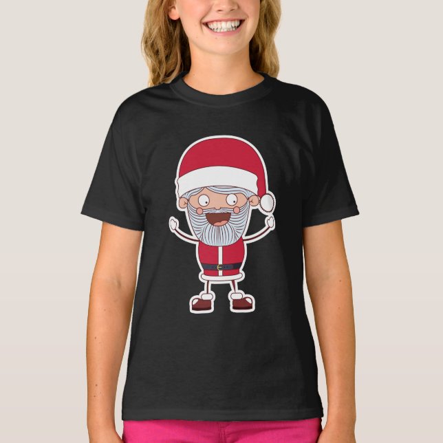 Camiseta Ropa graciosa de nombres de costumbre de Santa (Anverso)