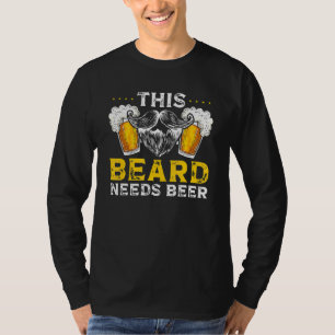 Camiseta Ropa gráfica de barba Esta barba necesita cerveza