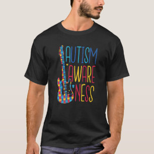 Camiseta Ropa gráfica de rompecabezas de autismo musical