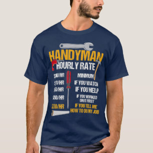 Camiseta Ropa Handyman por hora para mujeres