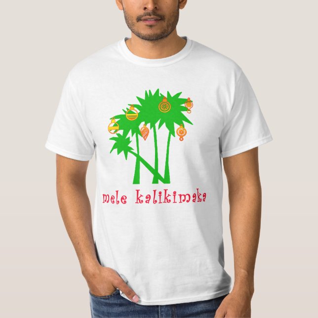Camiseta Ropa hawaiana del navidad de Mele Kalikimaka (Anverso)