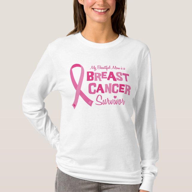 Camiseta Ropa hermosa del superviviente del cáncer de pecho (Anverso)