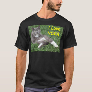 Camiseta Ropa Hombres Gato Yoga