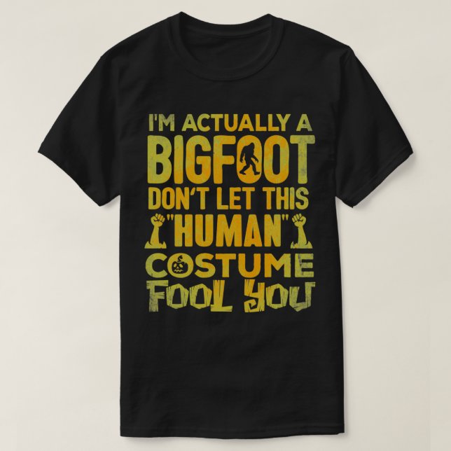 Camiseta Ropa humana de regalo de pie grande Sasquatch Yeti (Diseño del anverso)