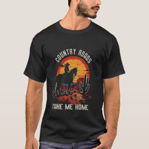 Camiseta Ropa Impresionante en Caminos Rurales Cabalgando C