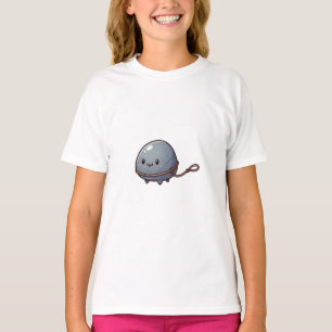 Camiseta Ropa infantil Kawaii Chibi Pet Rock paseando con c