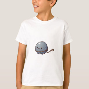 Camiseta Ropa infantil Kawaii Chibi Pet Rock paseando con c