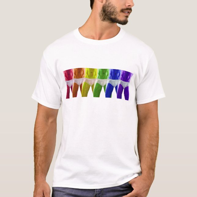 Camiseta Ropa interior de arcoíris para hombre (Anverso)